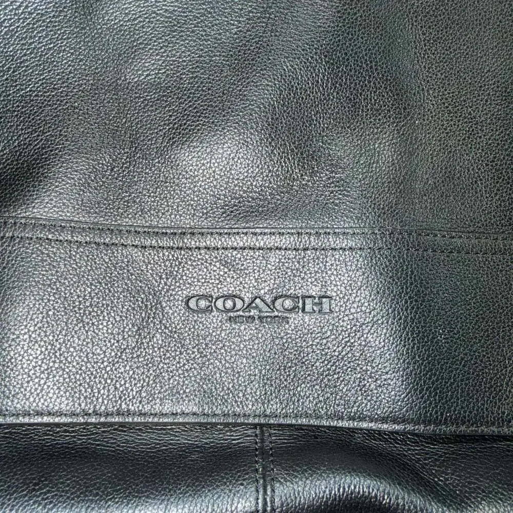 Coach  Messenger Bag in Black Pebble Leather